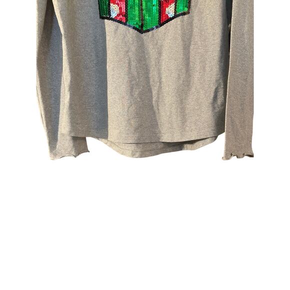 Disney Parks Minnie Mouse Sequin Shirt Silver Thread XXL Christmas Festive - Picture 3 of 9